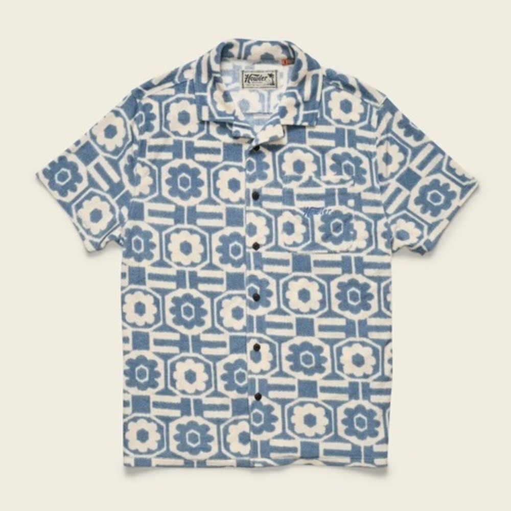 Howler Brothers Mens Palapa Terry Shirt Talavera Blue Small NWT